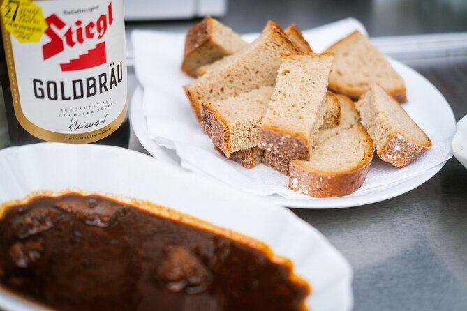 Authentic Vienna Food Tour inc. lunch, street food, 3 drinks - Brunnenmarkt street food: small plates with options for every appetite