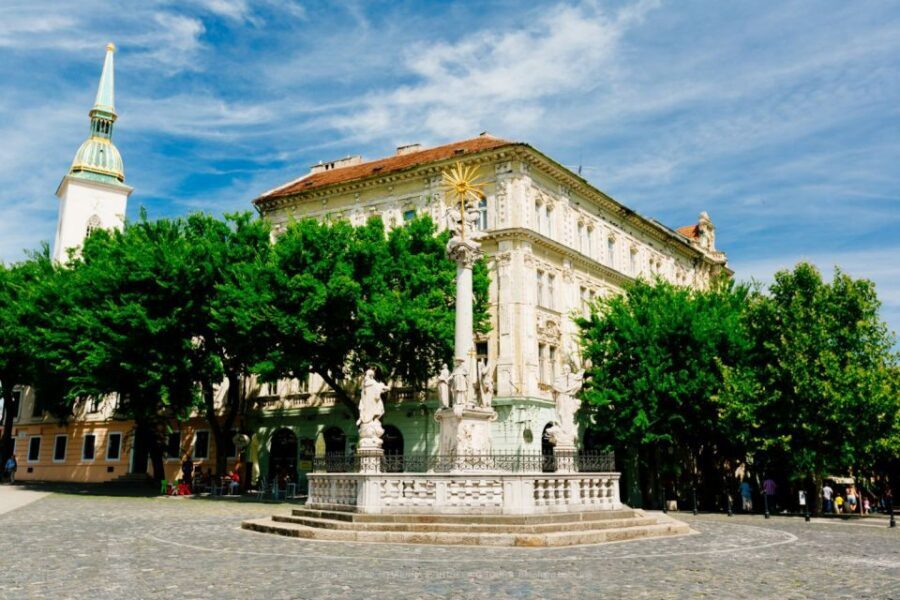 From Vienna: Guided Tour to Bratislava with Speed Boat Ride - Bratislava Old Town walk: Michael’s Gate, palaces, and cathedral stops