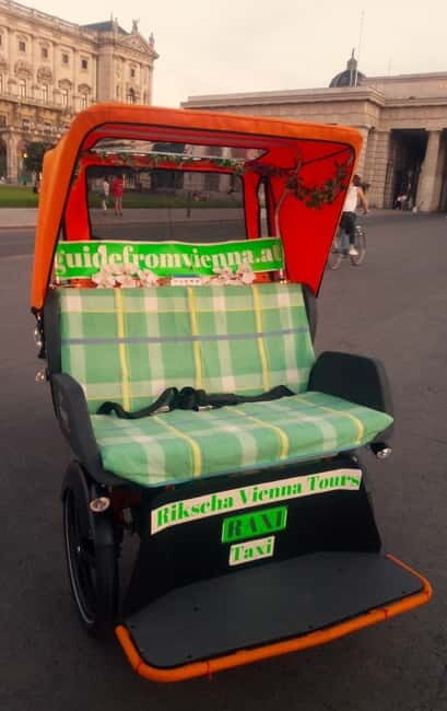 RAXI (Electric Rickshaw) Vienna Tours with two options - Where the tour stops: Albertina area, Musikverein, Mozart café, and Praterstern