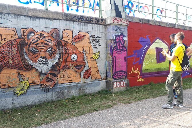 Street Art Tour in Vienna - Stop 4: Friedensbrücke, TS90 crew walls and an octopus by Manuel Muriel