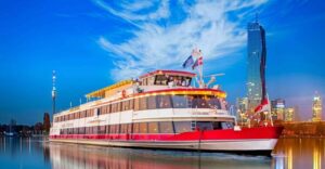 Vienna: 3.5-Hour Danube 70s, 80s, 90s Party Cruise w/ Dinner - Getting There: Pier 7 and the MS Admiral Tegetthoff