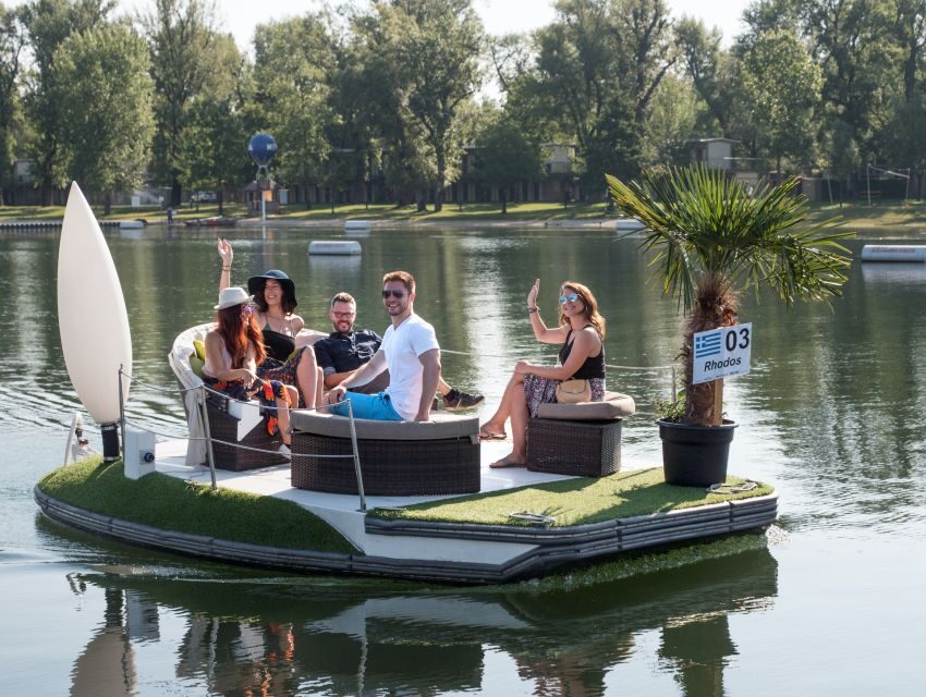 Vienna: Private Floating Island E-Boat Rental on Danube - Your 1-hour plan: what you do on the water
