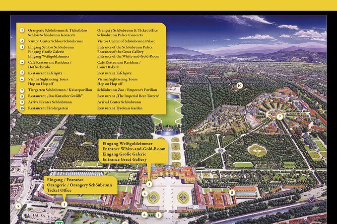 Vienna: Schönbrunn Palace Tour at 7 PM & Classical Concert - From Schönbrunn to the Orangery: Walk Time and the Dinner Gap