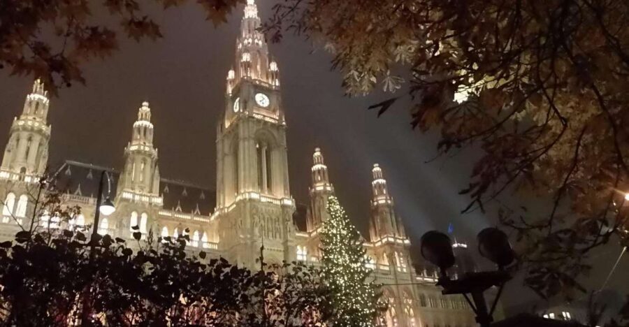 Wien: Tour with locals on the trails of the Christmas Tree - Starting at the Anker Clock: where the story begins